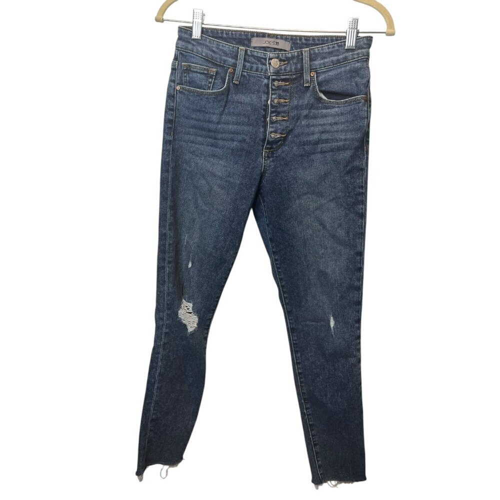 Joe's Jeans Distressed Skinny Button Fly Jeans Size 25 H20